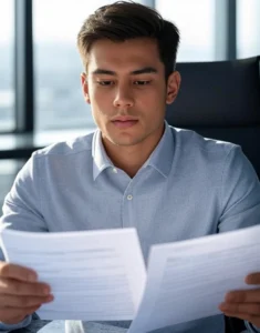 College student working on laptop during internship