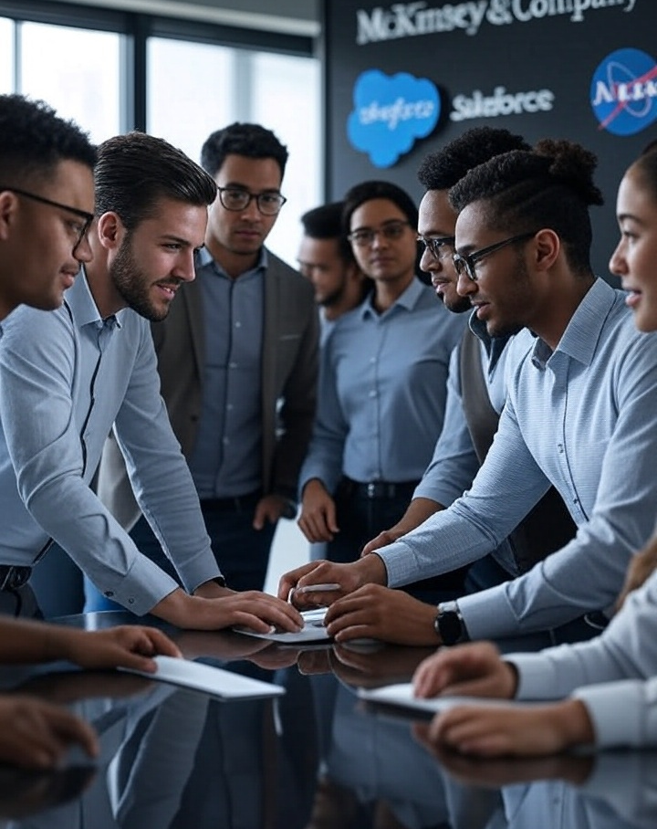 Students participating in a Top Internship Programs in 2025