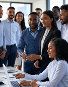 Professional working remotely work abroad